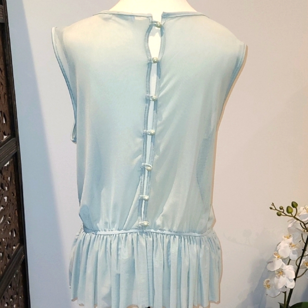 New "Ripe" Brand Mint Green Soft Ruffle Blouse. - Picture 5 of 12